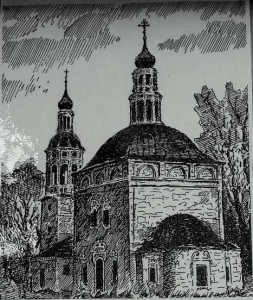 Рисунок храма Архангела Михаила